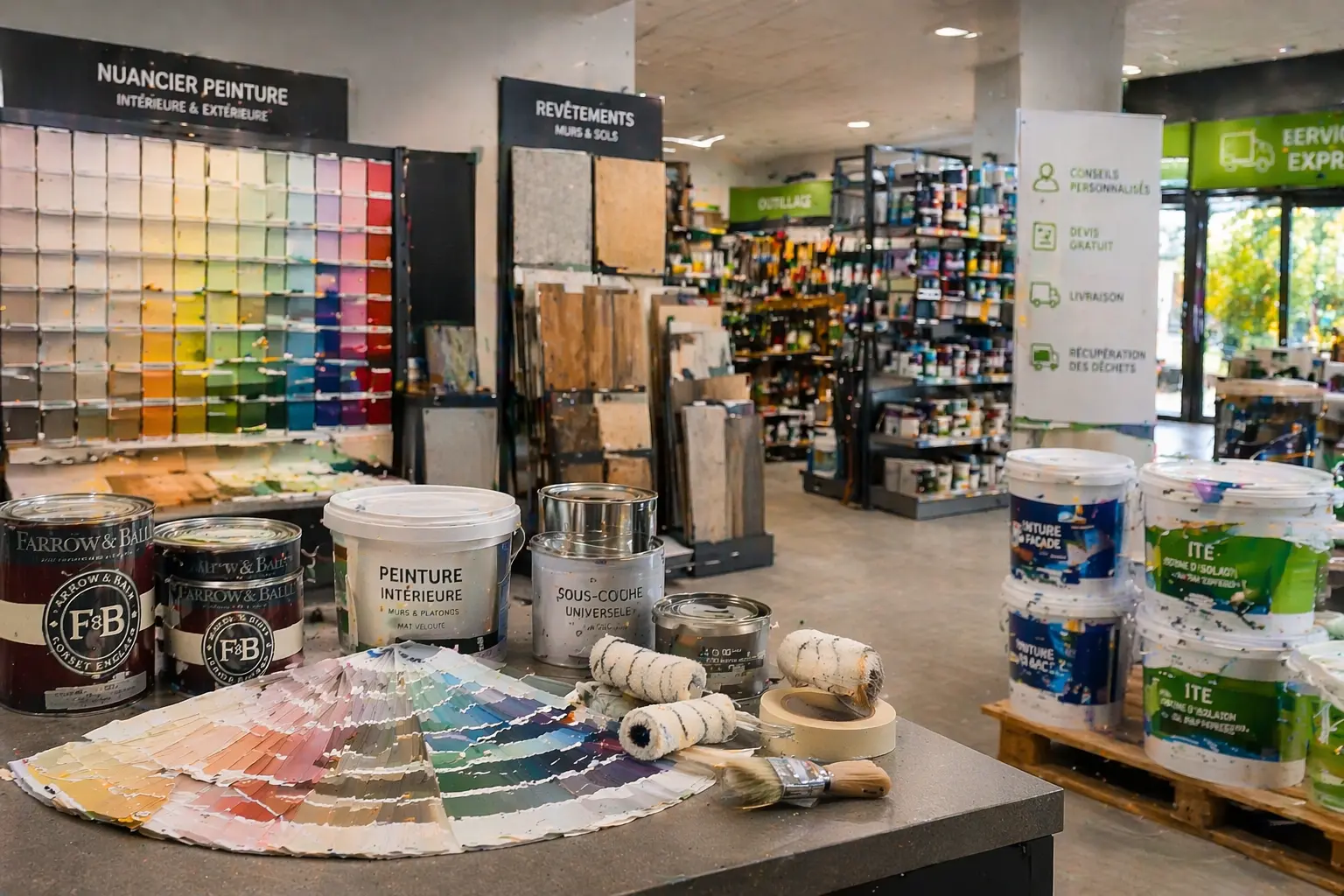 Magasin de peinture à Pierrelaye