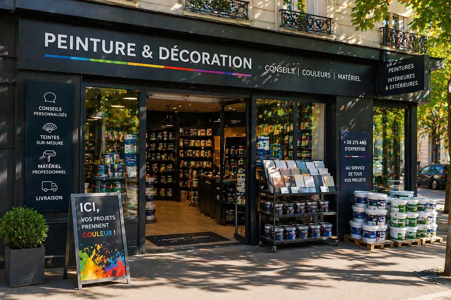 Magasin de peinture à Versailles