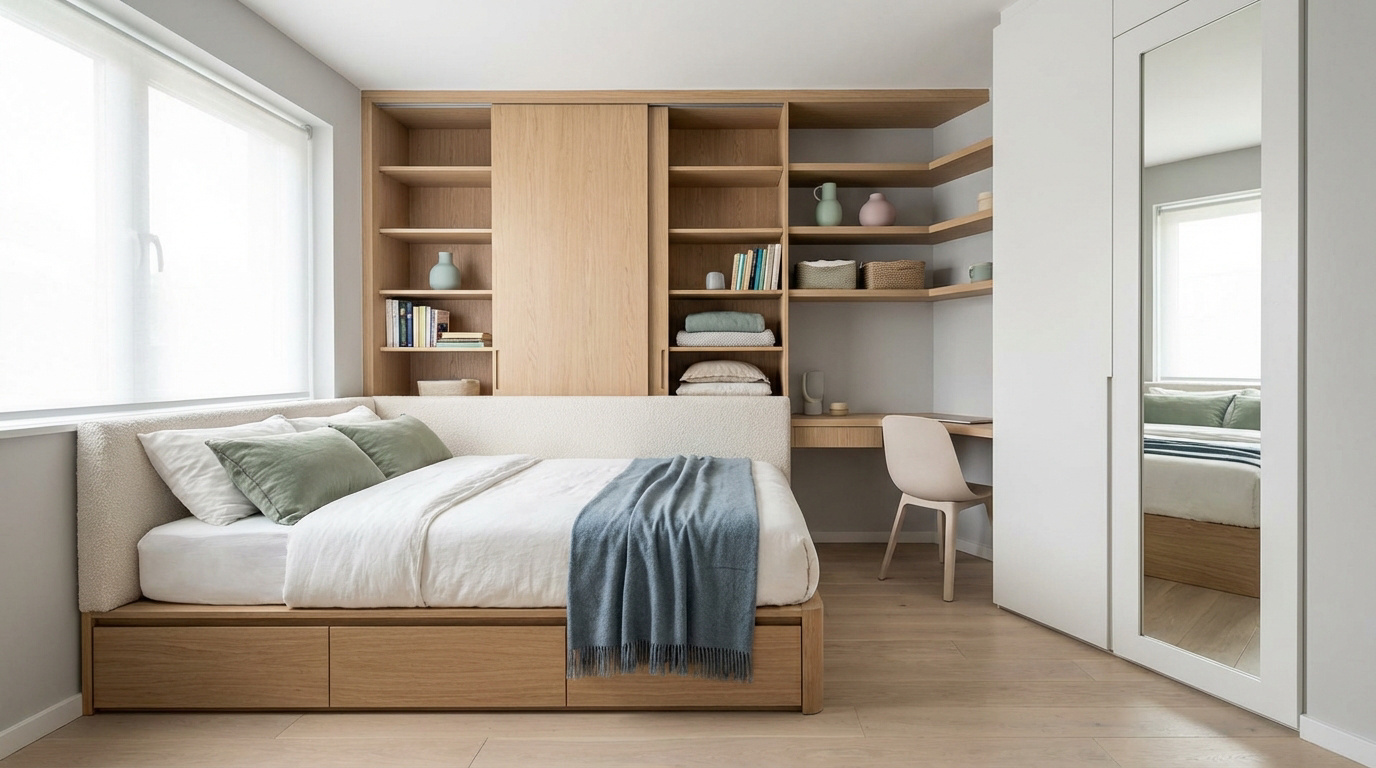 Aménagement chambre 9m2 : astuces pour optimiser l'espace - Peinture Paille