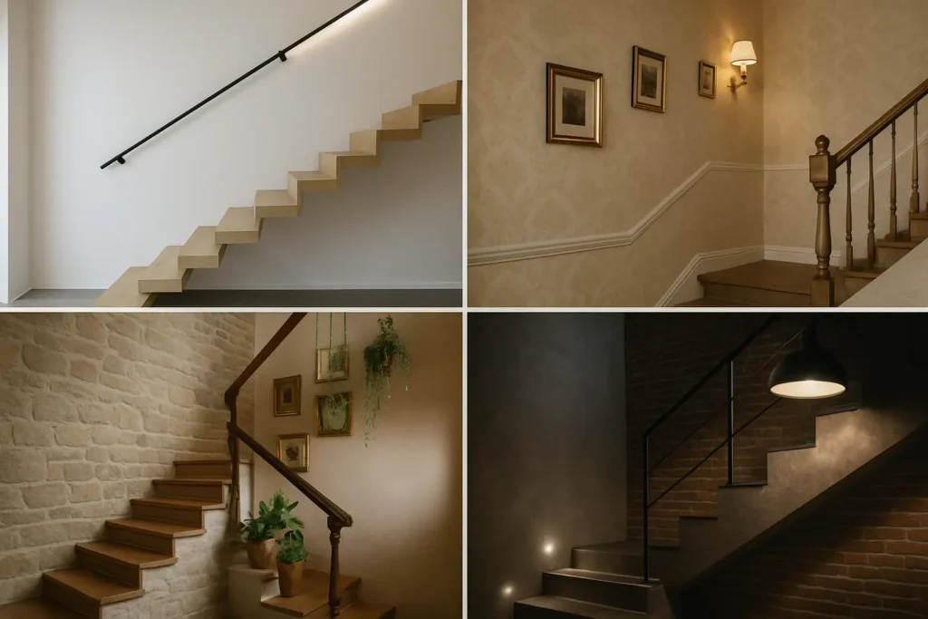 Du minimalisme au style vintage pour vos murs d'escalier