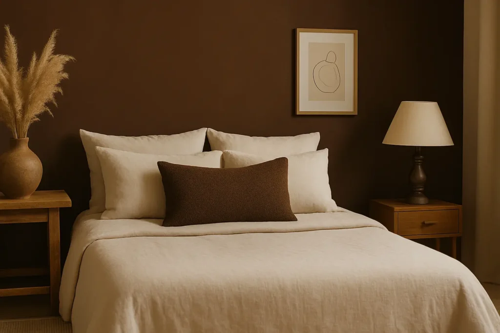 Tendance couleur chambre 2025 : Le retour en force du chocolat pour une chambre cocooning