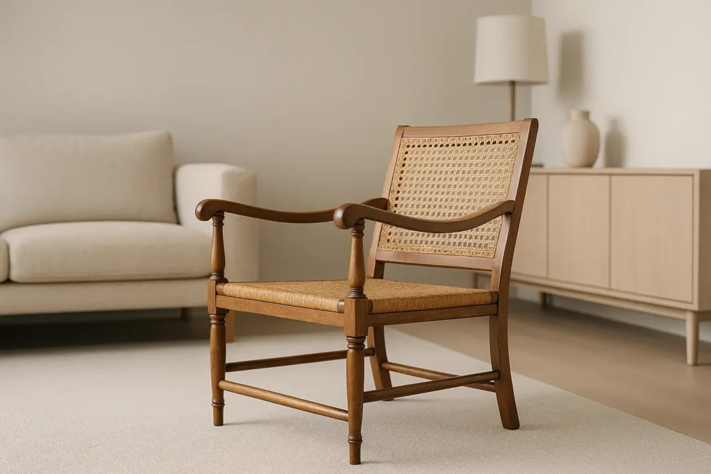 fauteuil colonial style contemporain moderne