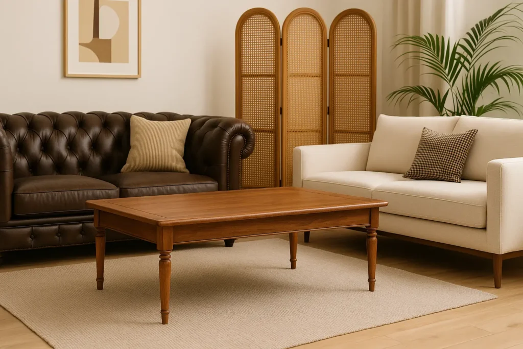 tables basses style colonial