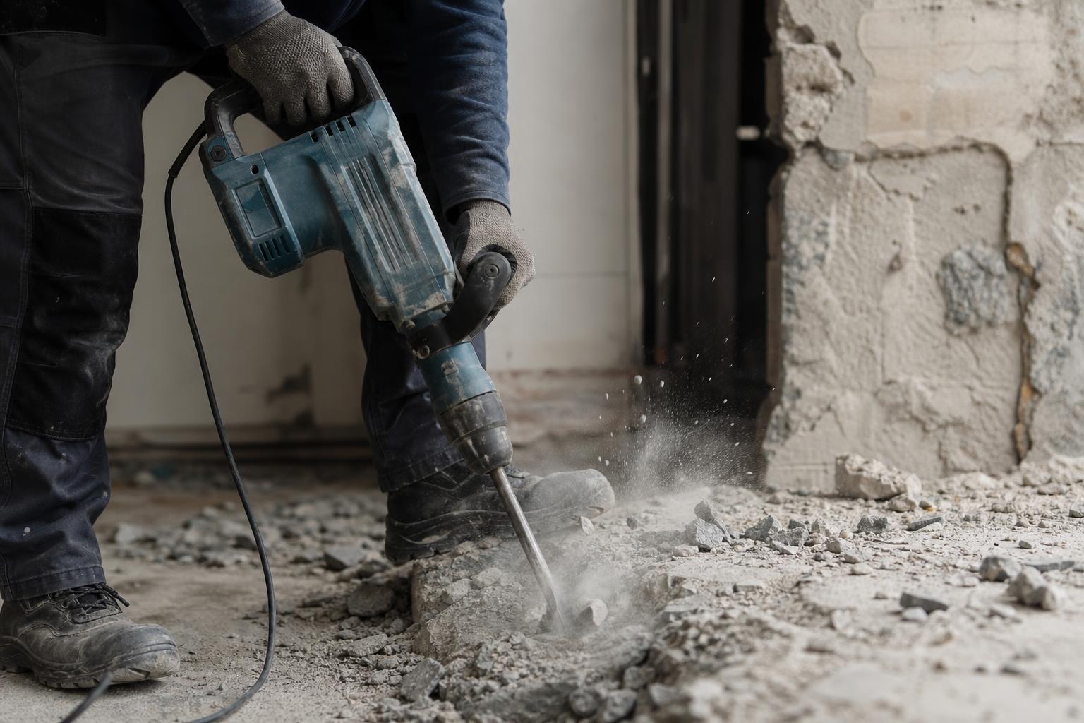Casser du béton au perforateur-burineur, l'alternative au marteau-piqueur