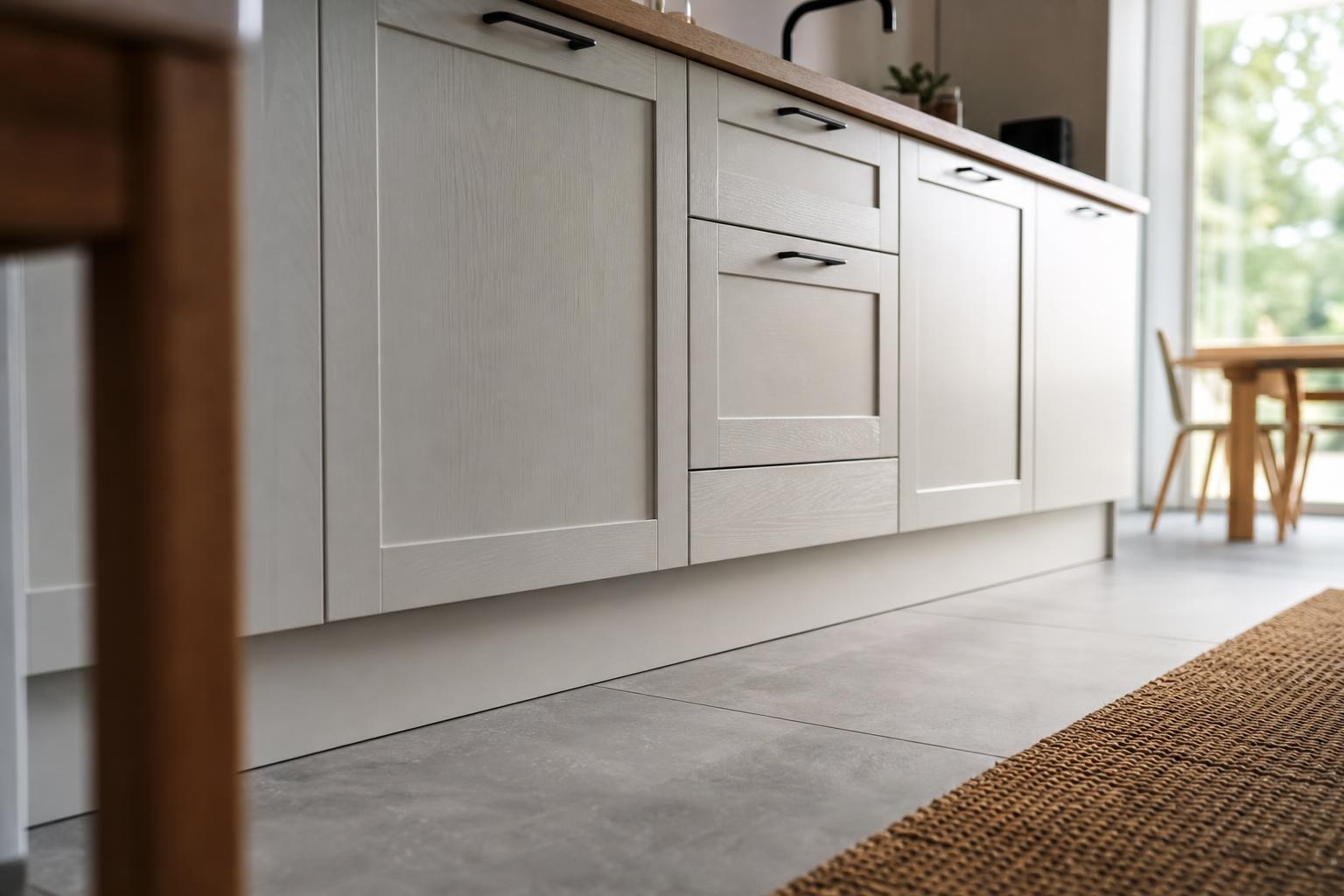 Le bandeau de plinthe habillant le bas des meubles de cuisine