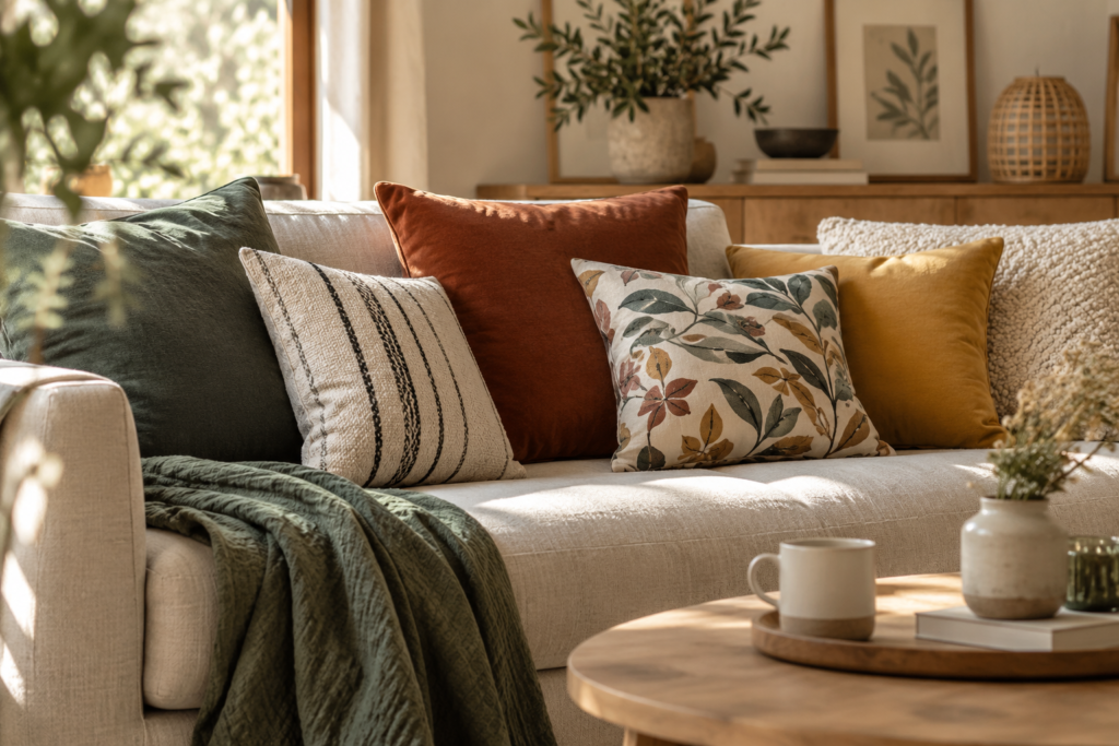 changer ambiance piece coussins